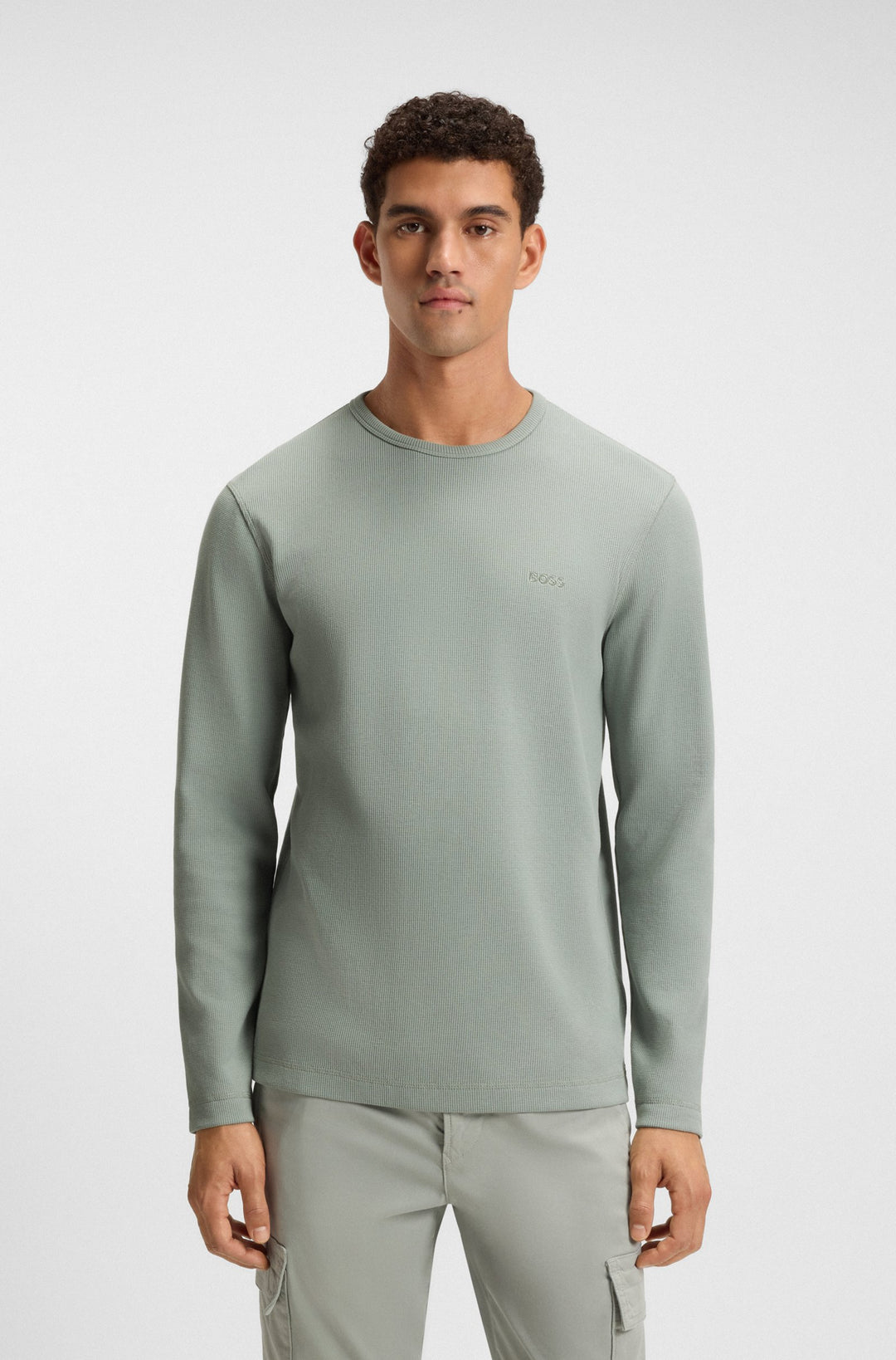 BOSS T-Shirts Regular Fit in Cotton Mix - TEMPESTO 10262290 01-50520725- Concorde Fashion#color_green-351