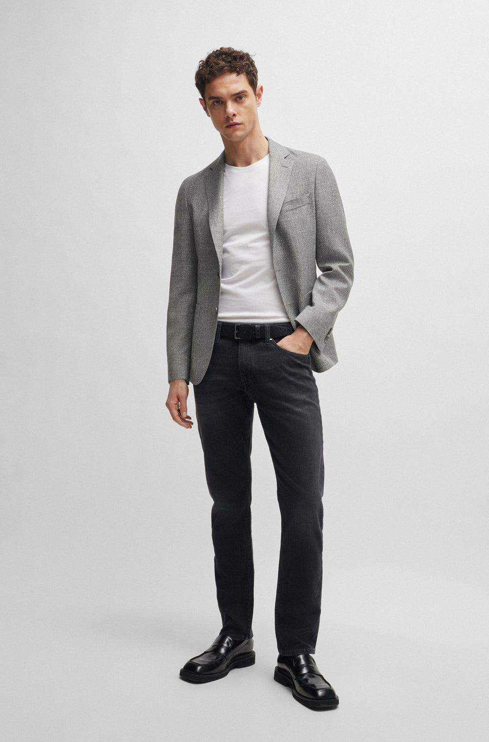 BOSS Blazers Slim Fit in Wool Mix - C-HANRY-233 10262348 01-50521956- Concorde Fashion#color_silver-041