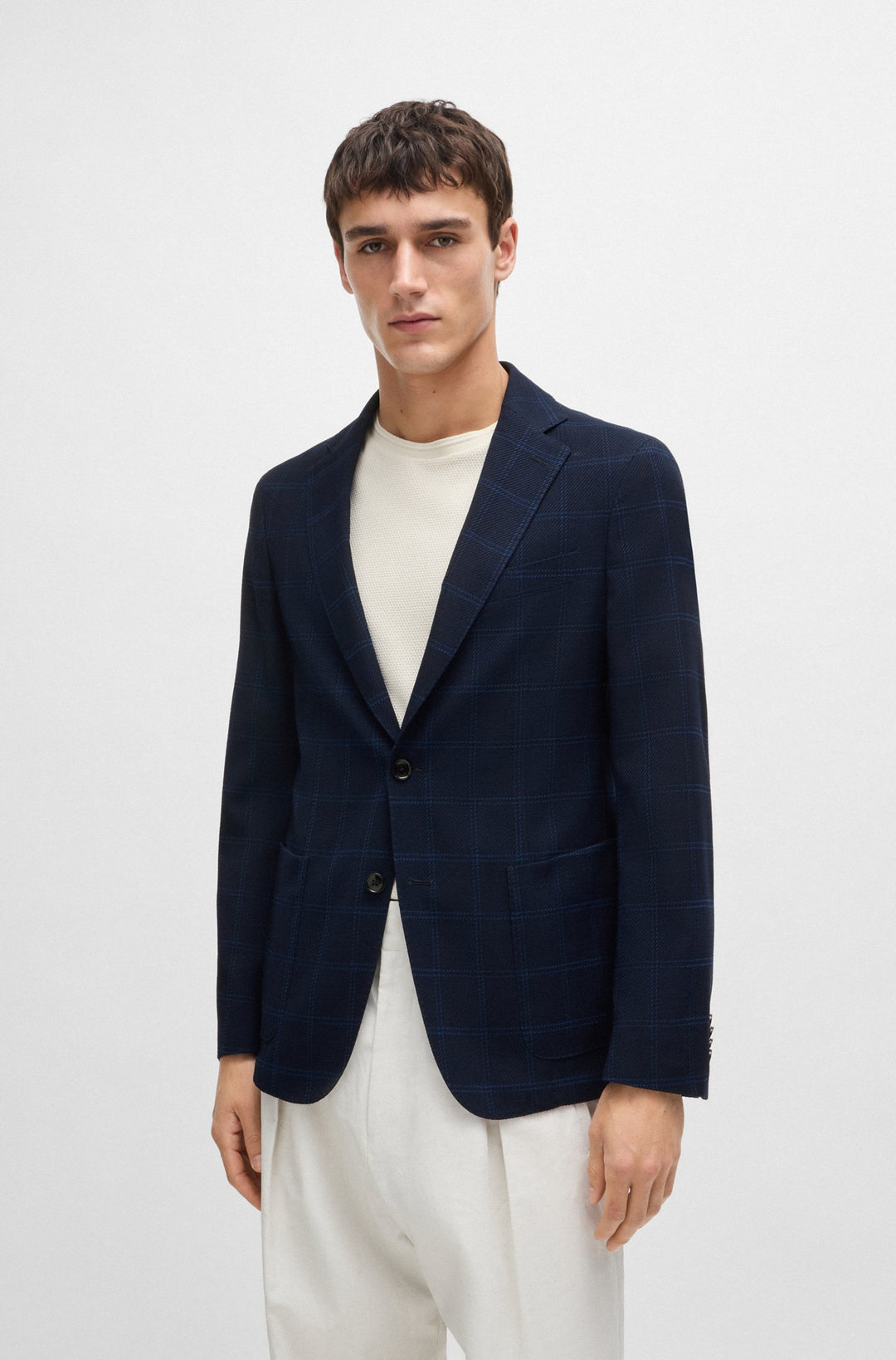 BOSS Blazers Slim Fit in Wool Mix - C-HANRY-233 10262349 01-50521630- Concorde Fashion#color_navy-404