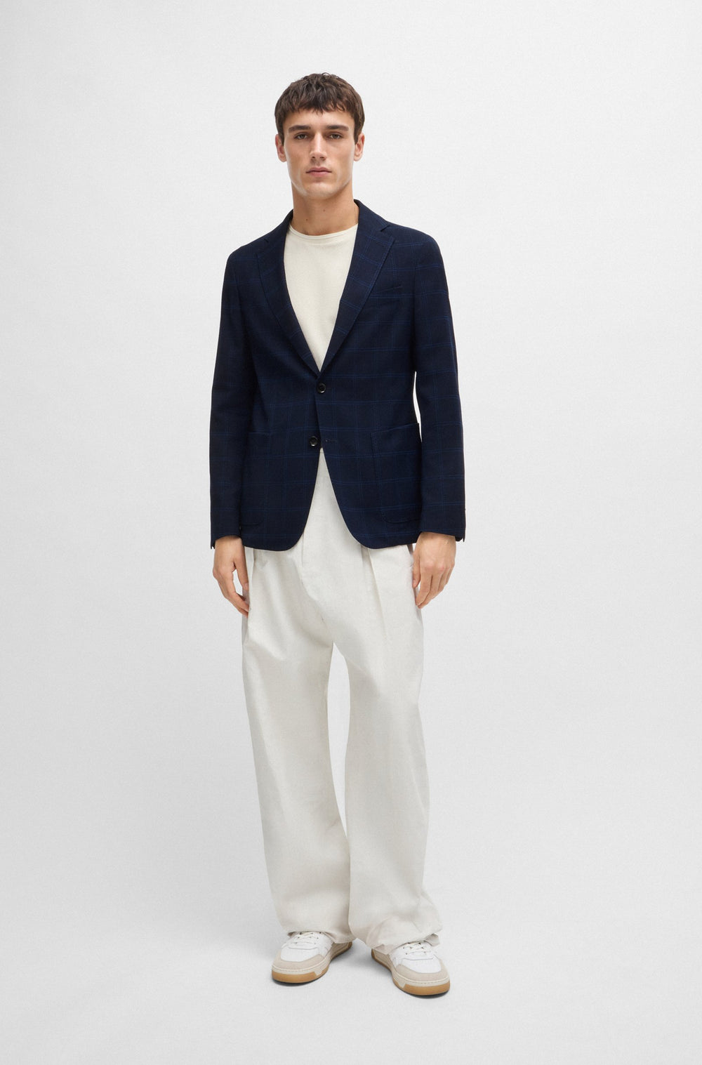 BOSS Blazers Slim Fit in Wool Mix - C-HANRY-233 10262349 01-50521630- Concorde Fashion#color_navy-404