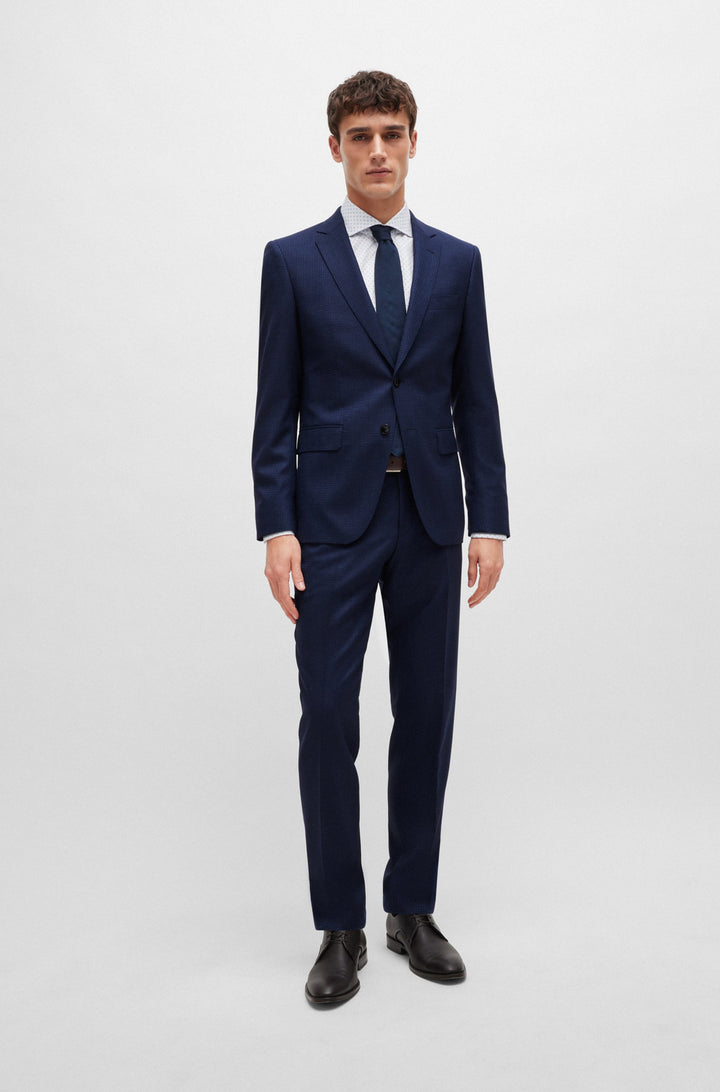 BOSS Suits Slim Fit in Wool Mix - H-HUGE-2PCS-224 10262369 01-50521673- Concorde Fashion#color_navy-404