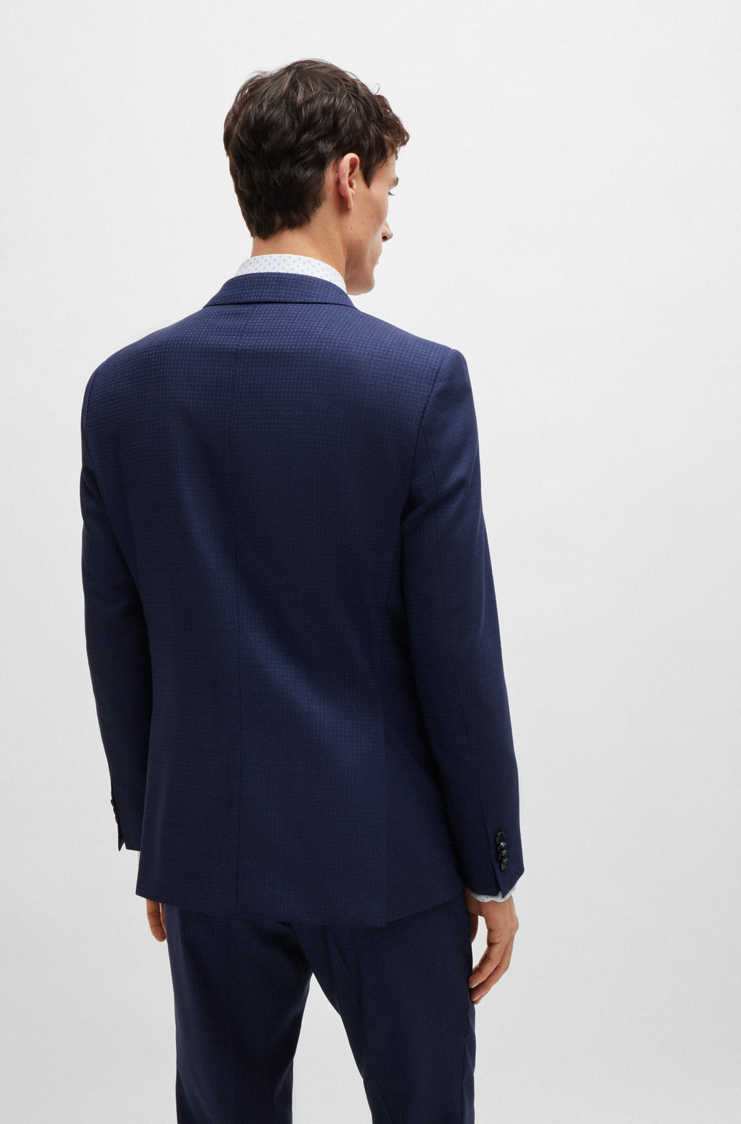 BOSS Suits Slim Fit in Wool Mix - H-HUGE-2PCS-224 10262369 01-50521673- Concorde Fashion#color_navy-404