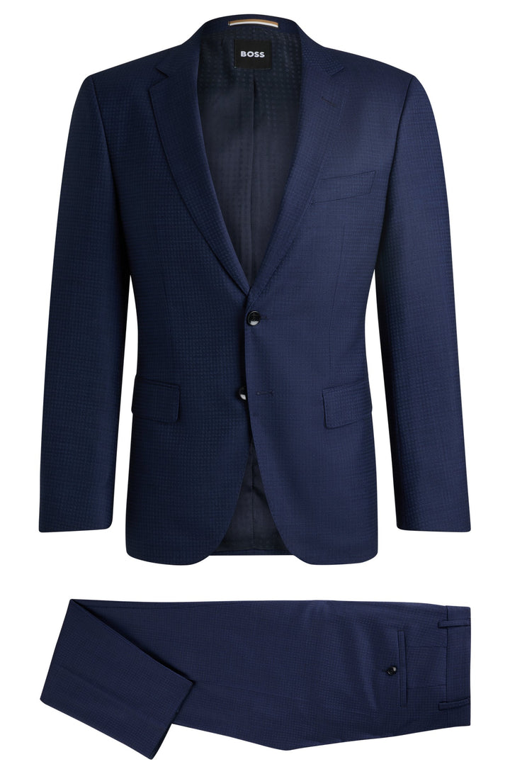 BOSS Suits Slim Fit in Wool Mix - H-HUGE-2PCS-224 10262369 01-50521673- Concorde Fashion#color_navy-404