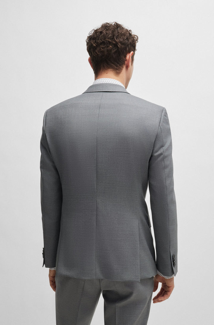 BOSS Suits Slim Fit in Wool Mix - H-HUGE-2PCS-224 10262369 01-50521673- Concorde Fashion#color_silver-041