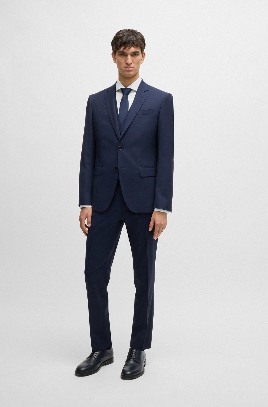 BOSS Suits Slim Fit in Wool Mix - H-HUGE-3PCS-232 10262370 01-50521660- Concorde Fashion#color_navy-404