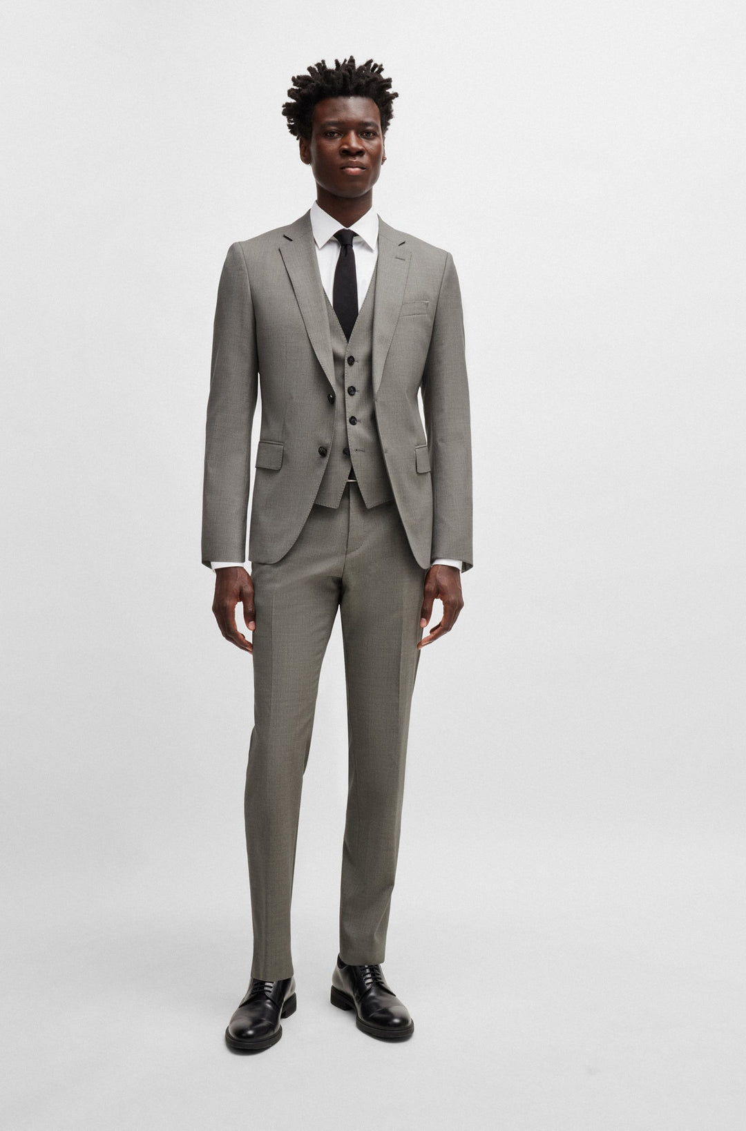 BOSS Suits Slim Fit in Wool Mix - H-HUGE-3PCS-232 10262370 01-50521660- Concorde Fashion#color_silver-041
