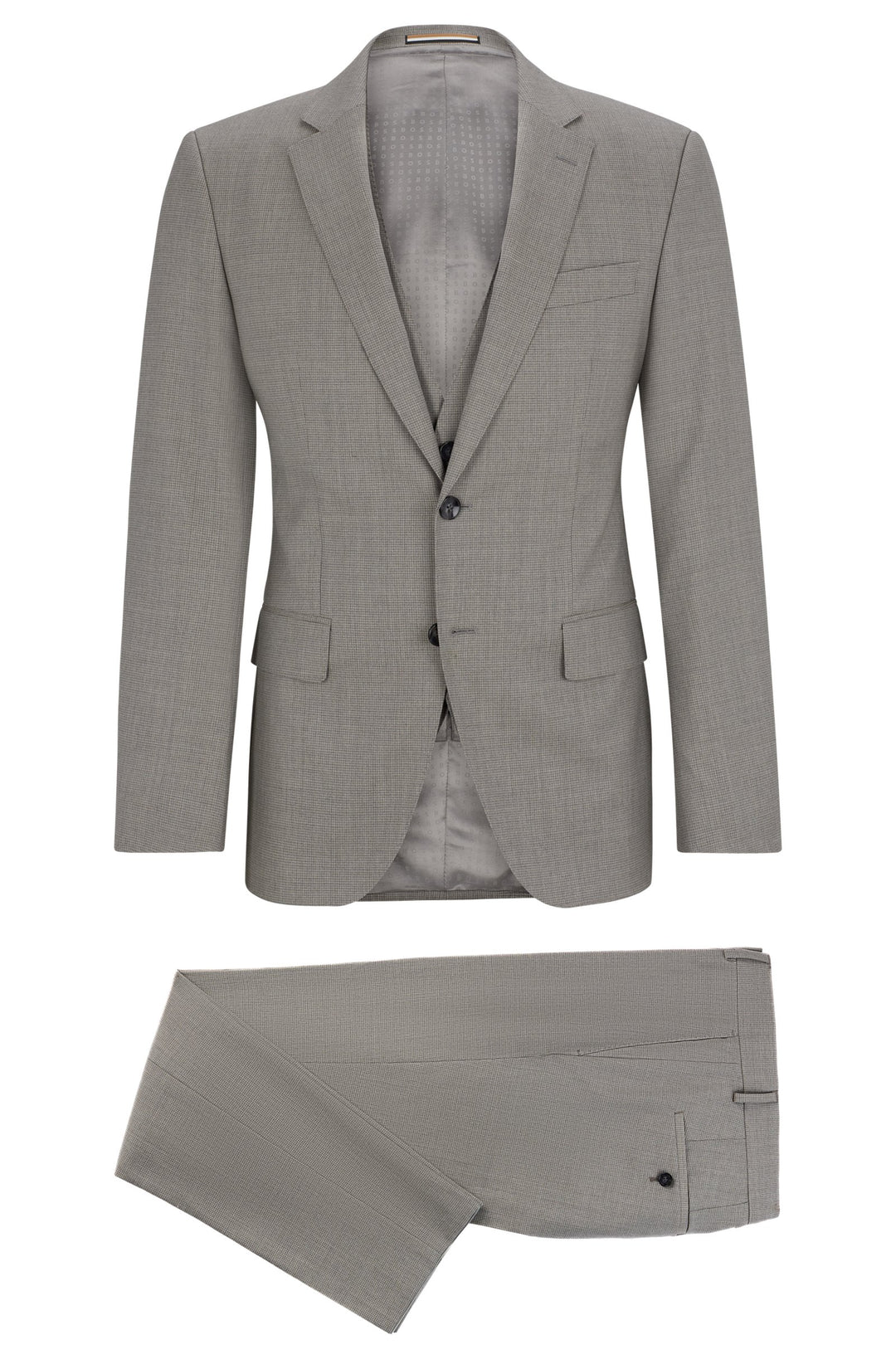 BOSS Suits Slim Fit in Wool Mix - H-HUGE-3PCS-232 10262370 01-50521660- Concorde Fashion#color_silver-041