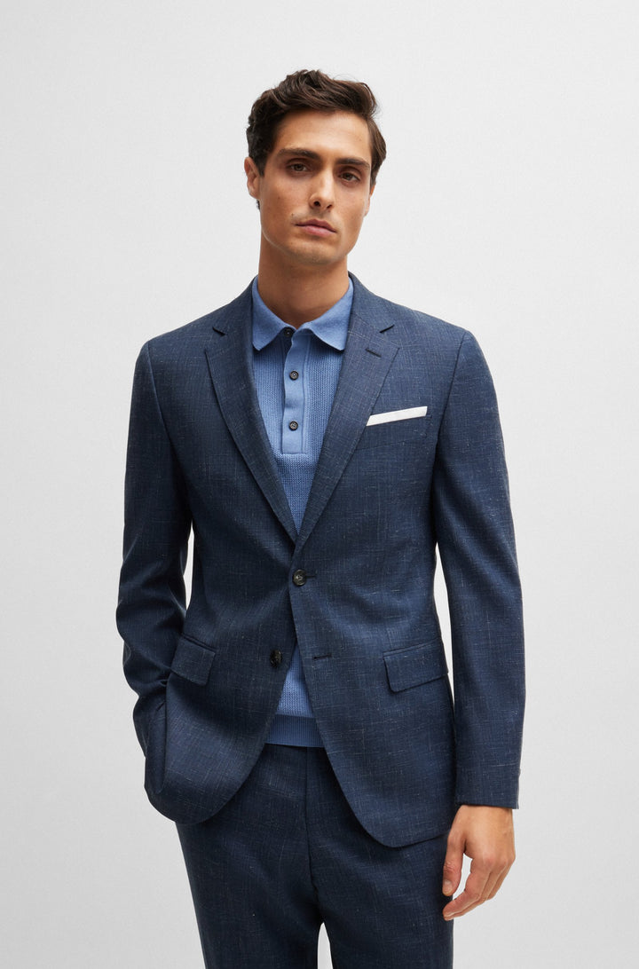 BOSS Blazers Slim Fit in Wool Mix - H-HUTSON-224 10262382 01-50521645- Concorde Fashion#color_navy-412