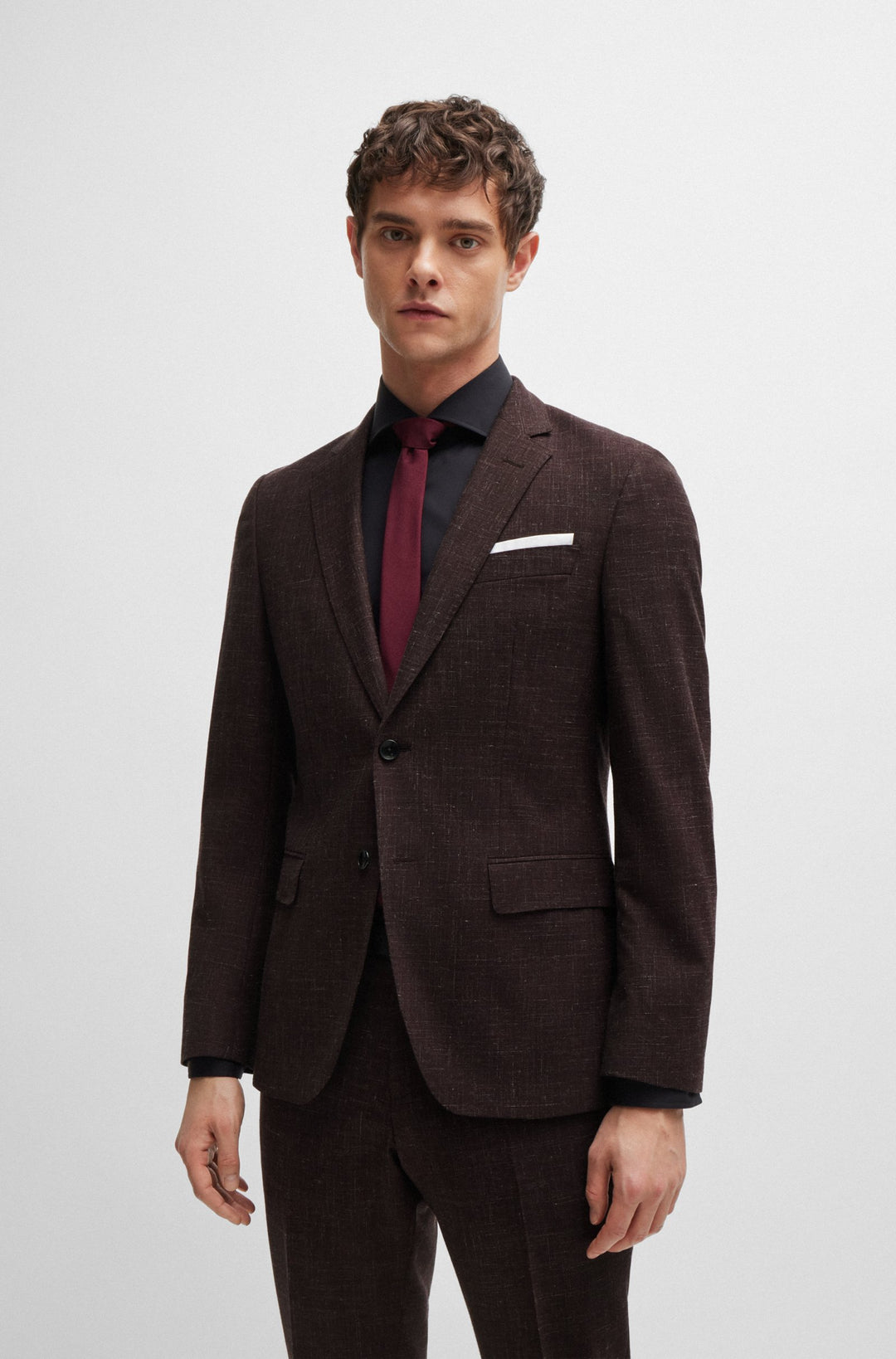 BOSS Blazers Slim Fit in Wool Mix - H-HUTSON-224 10262382 01-50521645- Concorde Fashion#color_red-642