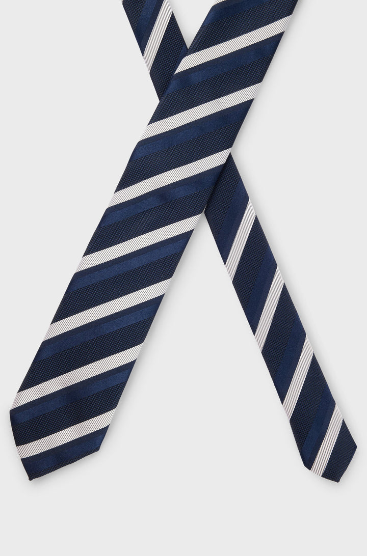 BOSS Ties  in Silk Mix - H-TIE 7.5 CM-222 10262434 01-50520978- Concorde Fashion#color_navy-406