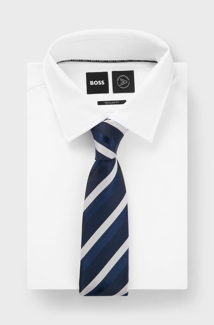 BOSS Ties  in Silk Mix - H-TIE 7.5 CM-222 10262434 01-50520978- Concorde Fashion#color_navy-406