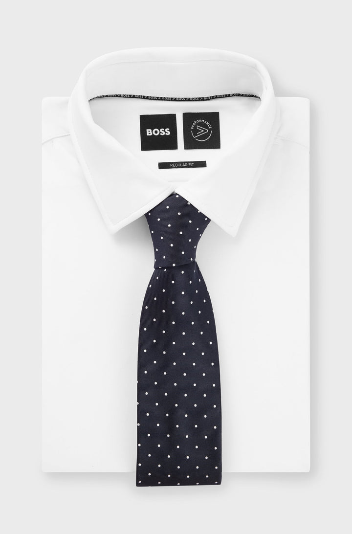 BOSS Ties  in Silk Mix - H-TIE 7.5 CM-222 10262434 01-50520978- Concorde Fashion#color_navy-407