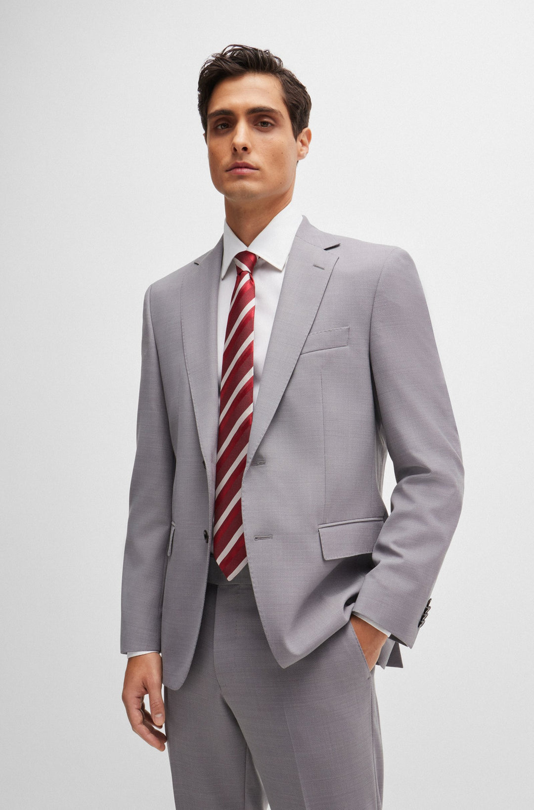 BOSS Ties  in Silk Mix - H-TIE 7.5 CM-222 10262434 01-50520978- Concorde Fashion#color_red-607