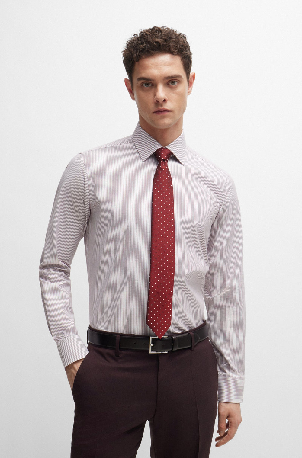 BOSS Ties  in Silk Mix - H-TIE 7.5 CM-222 10262434 01-50520978- Concorde Fashion#color_red-608