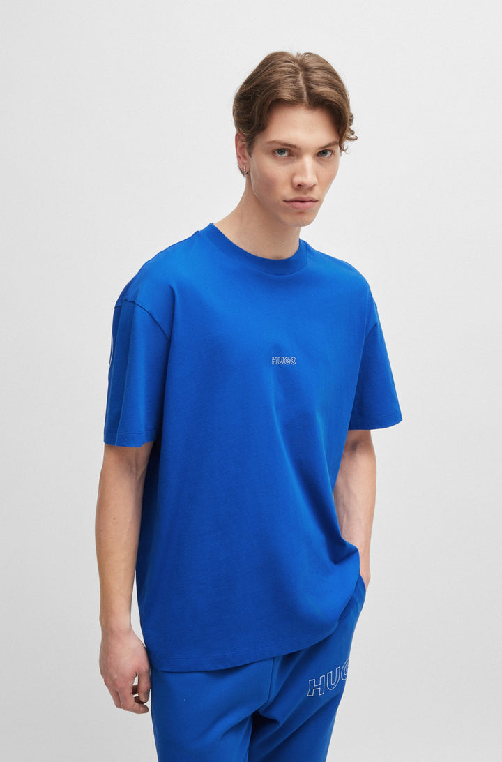 HUGO T-Shirts Loose Fit in Cotton - NOUVERES 10262441 01-50516996- Concorde Fashion#color_blue-493