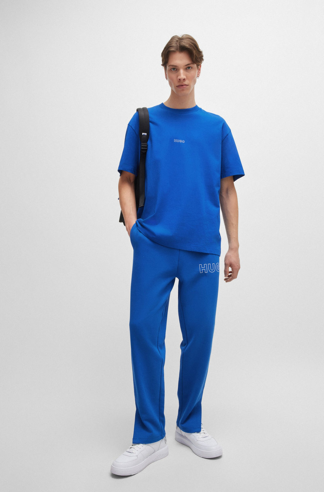 HUGO T-Shirts Loose Fit in Cotton - NOUVERES 10262441 01-50516996- Concorde Fashion#color_blue-493