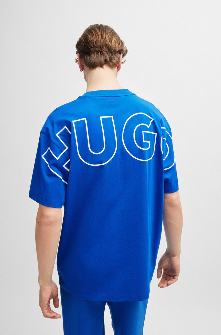 HUGO T-Shirts Loose Fit in Cotton - NOUVERES 10262441 01-50516996- Concorde Fashion#color_blue-493