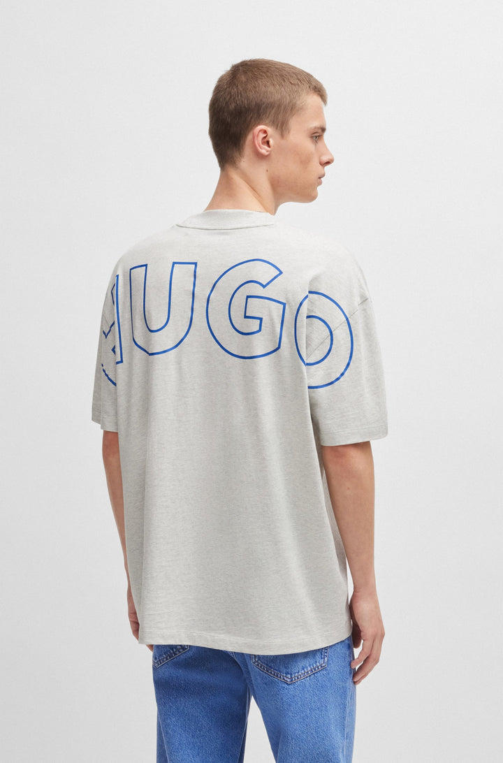 HUGO T-Shirts Loose Fit in Cotton - NOUVERES 10262441 01-50516996- Concorde Fashion#color_grey-082