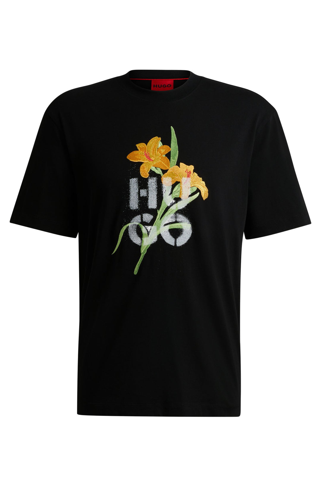 HUGO T-Shirts Relaxed Fit in Cotton - DILABLUMI 10262441 01-50517841- Concorde Fashion#color_black-001