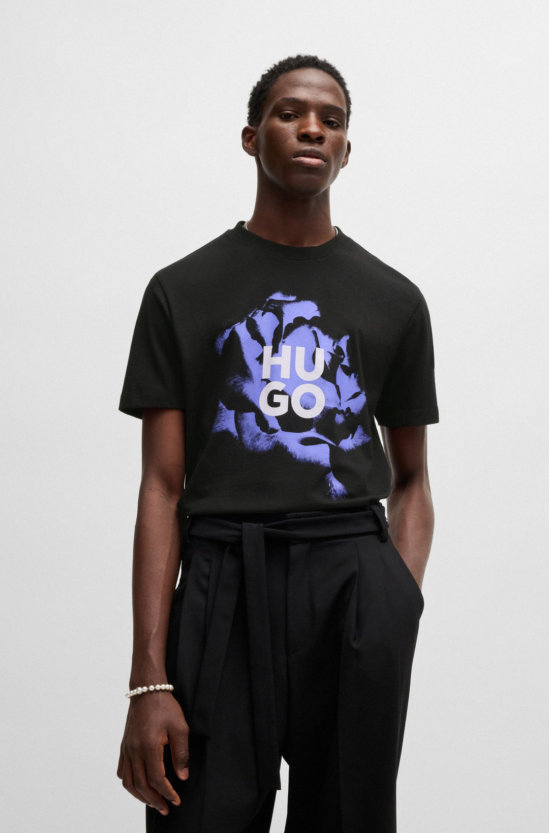 HUGO T-Shirts Regular Fit in Cotton - DIGNITEY 10262441 01-50521259- Concorde Fashion#color_black-001
