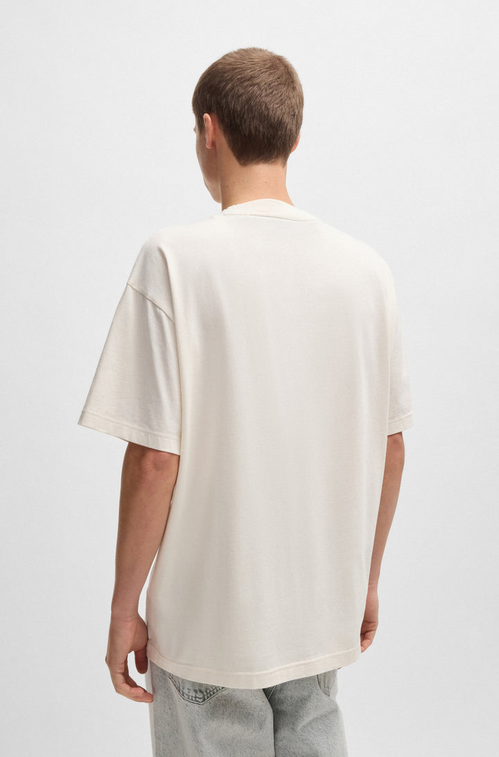 HUGO T-Shirts Oversize Fit in Cotton - NERPERI 10262441 01-50536122- Concorde Fashion#color_white-121