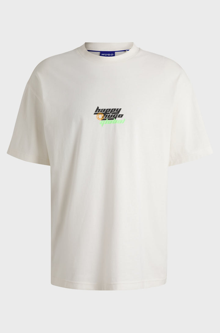 HUGO T-Shirts Oversize Fit in Cotton - NERPERI 10262441 01-50536122- Concorde Fashion#color_white-121