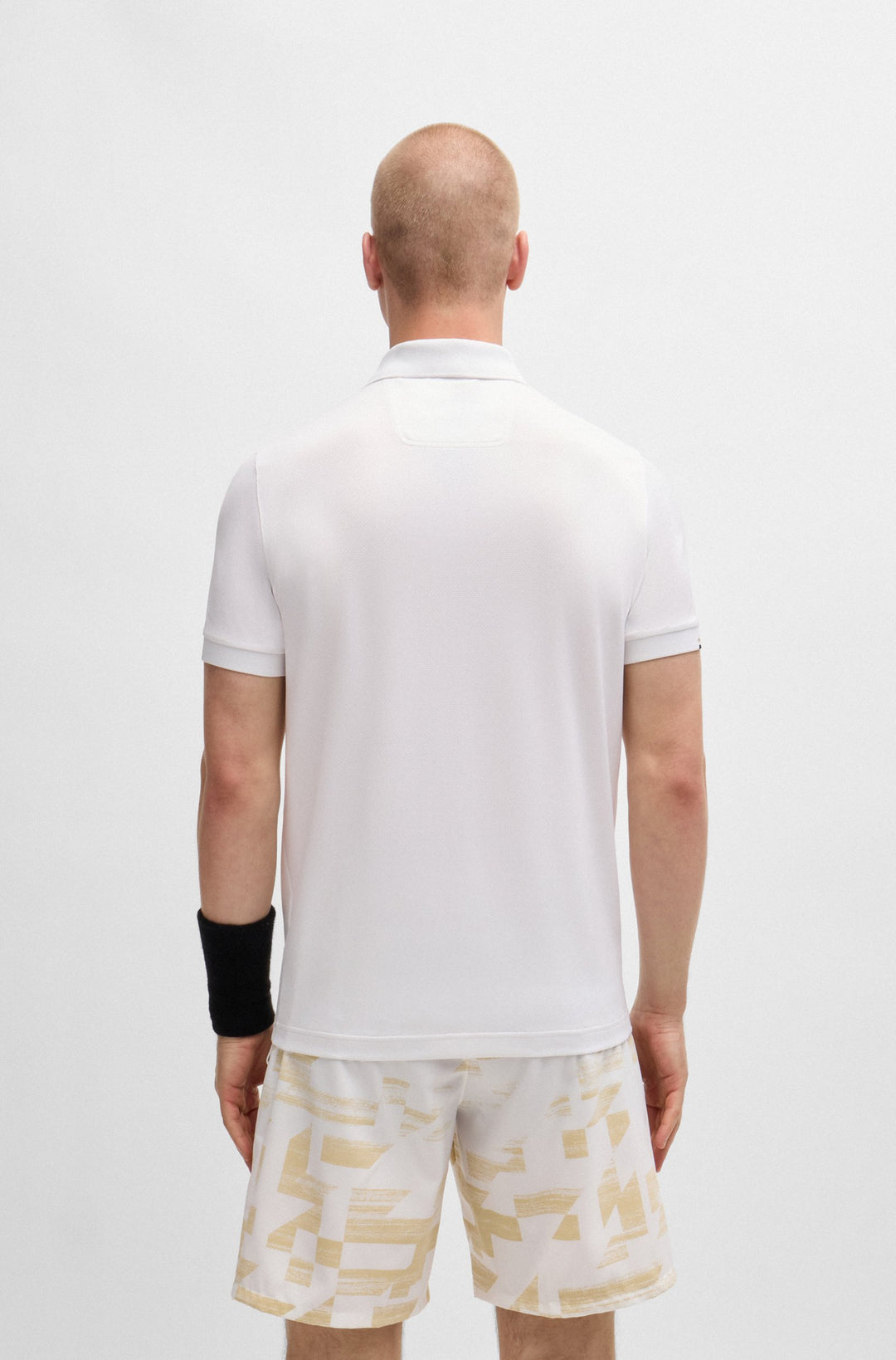 BOSS Polos Slim Fit in Polyester Mix - PALLE MB 1 10262443 01-50519829- Concorde Fashion#color_white-100