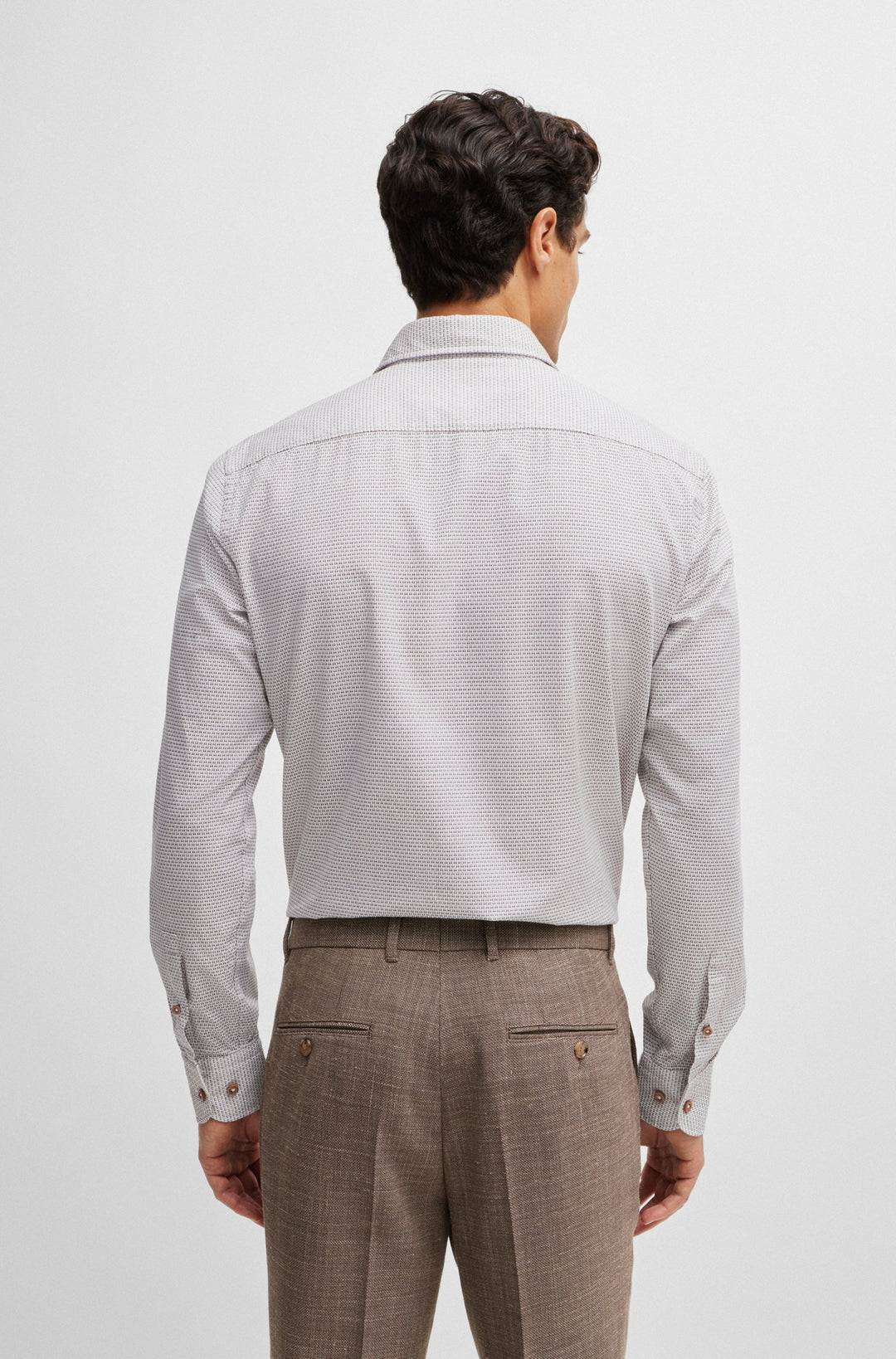 BOSS Casual Shirts Casual Fit in Cotton - C-HAL-SPREAD-C1-233 10262446 01-50521187- Concorde Fashion#color_beige-260