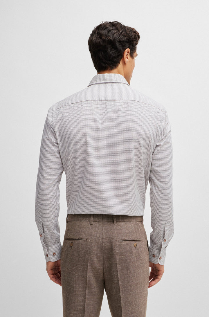 BOSS Casual Shirts Casual Fit in Cotton - C-HAL-SPREAD-C1-233 10262446 01-50521187- Concorde Fashion#color_beige-260