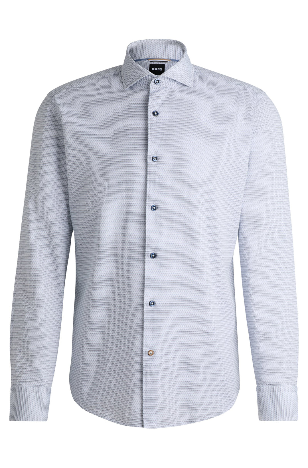 BOSS Casual Shirts Casual Fit in Cotton - C-HAL-SPREAD-C1-233 10262446 01-50521187- Concorde Fashion#color_blue-490