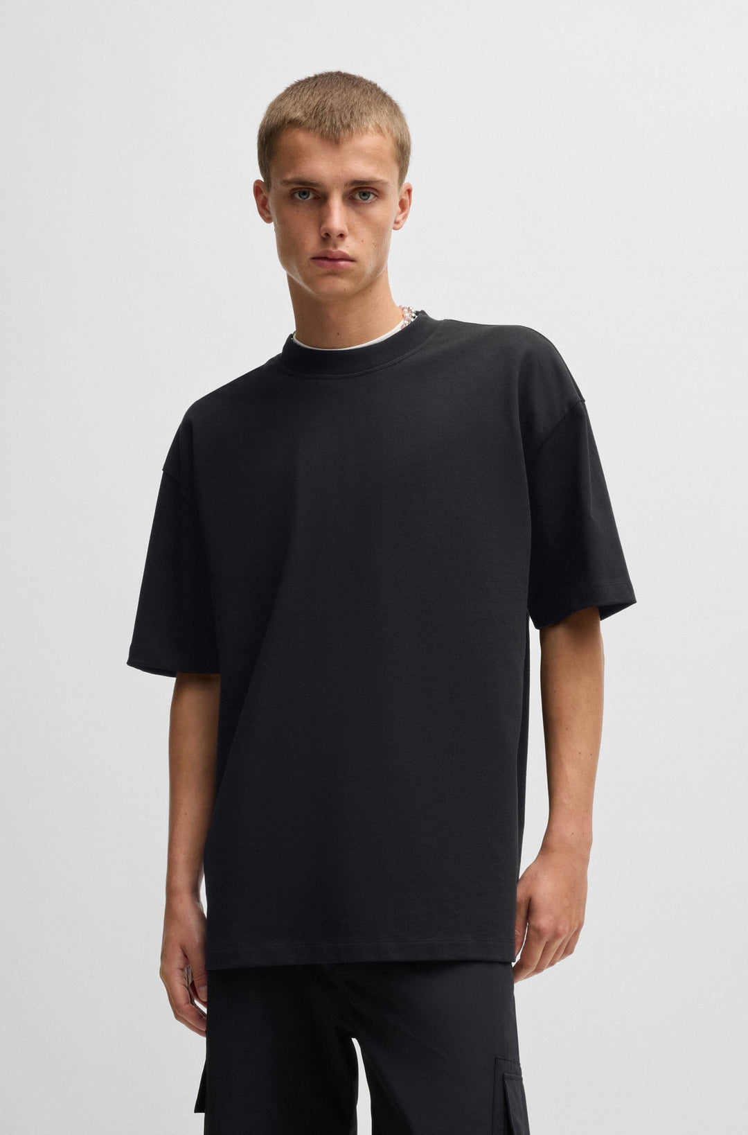 HUGO T-Shirts Oversize Fit in Cotton - DPLANITEE 10262447 01-50516664- Concorde Fashion#color_black-001