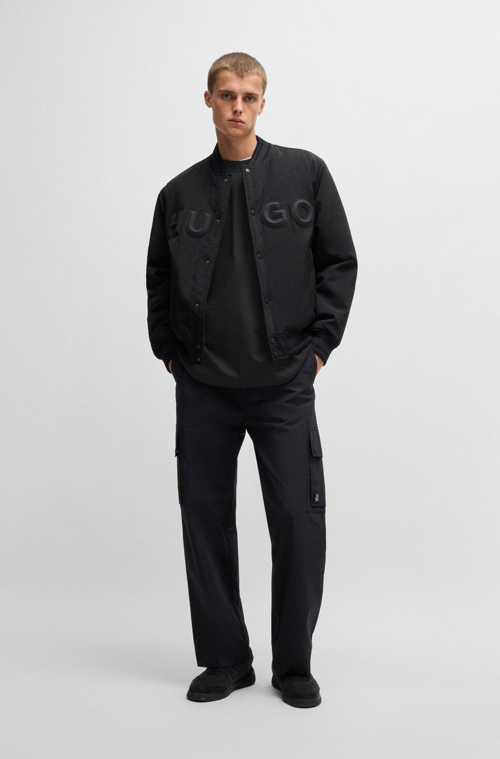 HUGO T-Shirts Oversize Fit in Cotton - DPLANITEE 10262447 01-50516664- Concorde Fashion#color_black-001