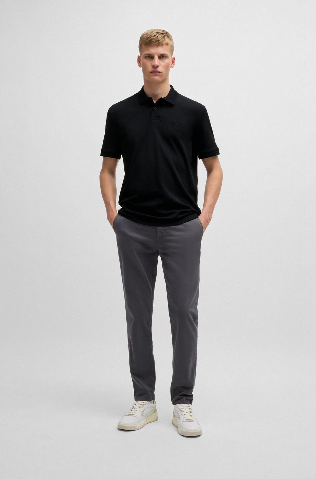 BOSS Polos Regular Fit in Cotton - PE_INTERLOCK 10262456 01-50520109- Concorde Fashion#color_black-001