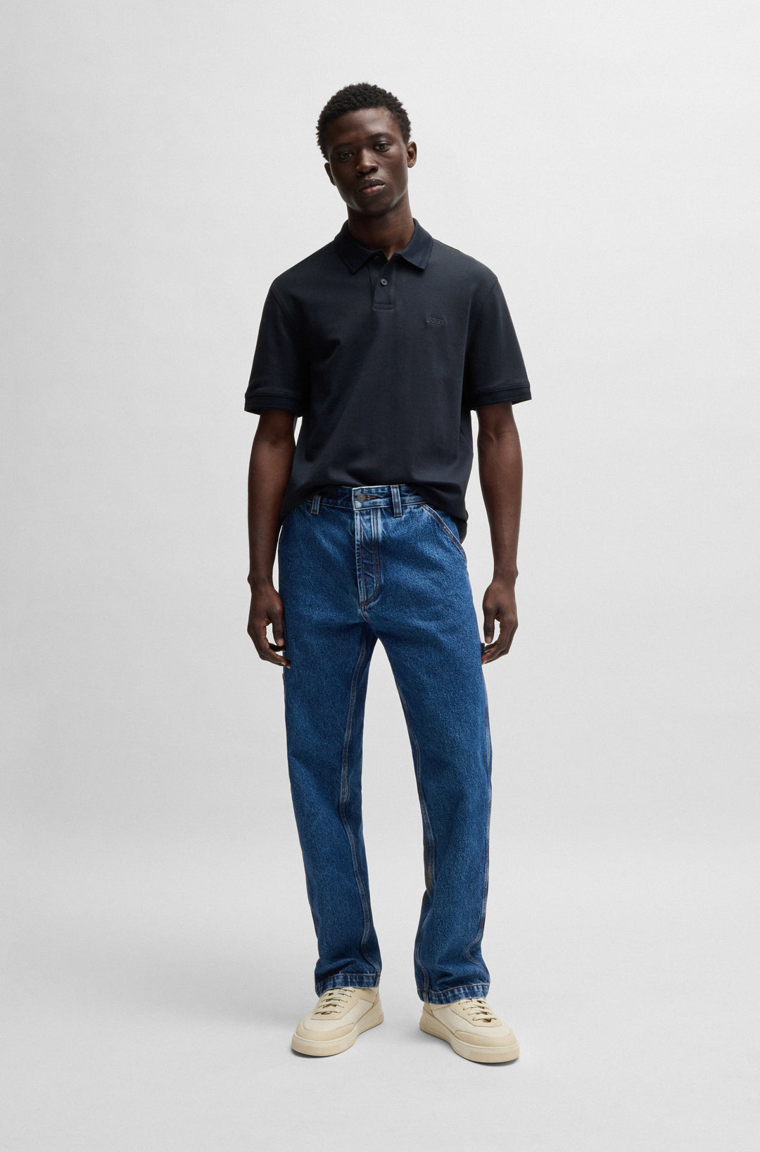 BOSS Polos Regular Fit in Cotton - PE_INTERLOCK 10262456 01-50520109- Concorde Fashion#color_navy-404