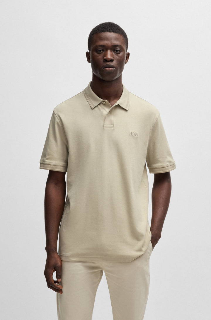 BOSS Polos Regular Fit in Cotton - PE_INTERLOCK 10262456 01-50520109- Concorde Fashion#color_beige-271