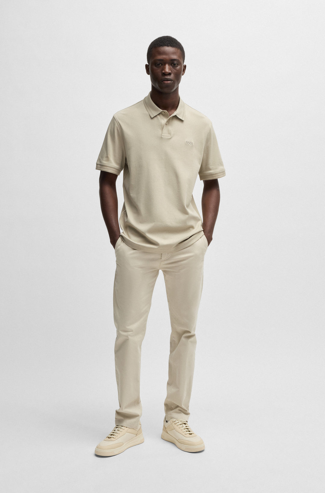 BOSS Polos Regular Fit in Cotton - PE_INTERLOCK 10262456 01-50520109- Concorde Fashion#color_beige-271