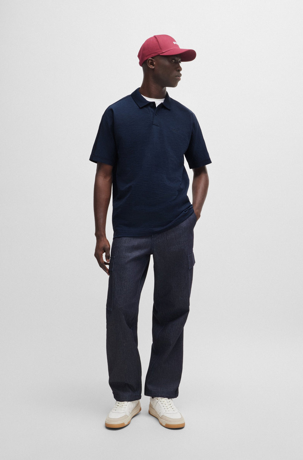 BOSS Polos Regular Fit in Cotton - PEDENIM 10262458 01-50522475- Concorde Fashion#color_blue-482