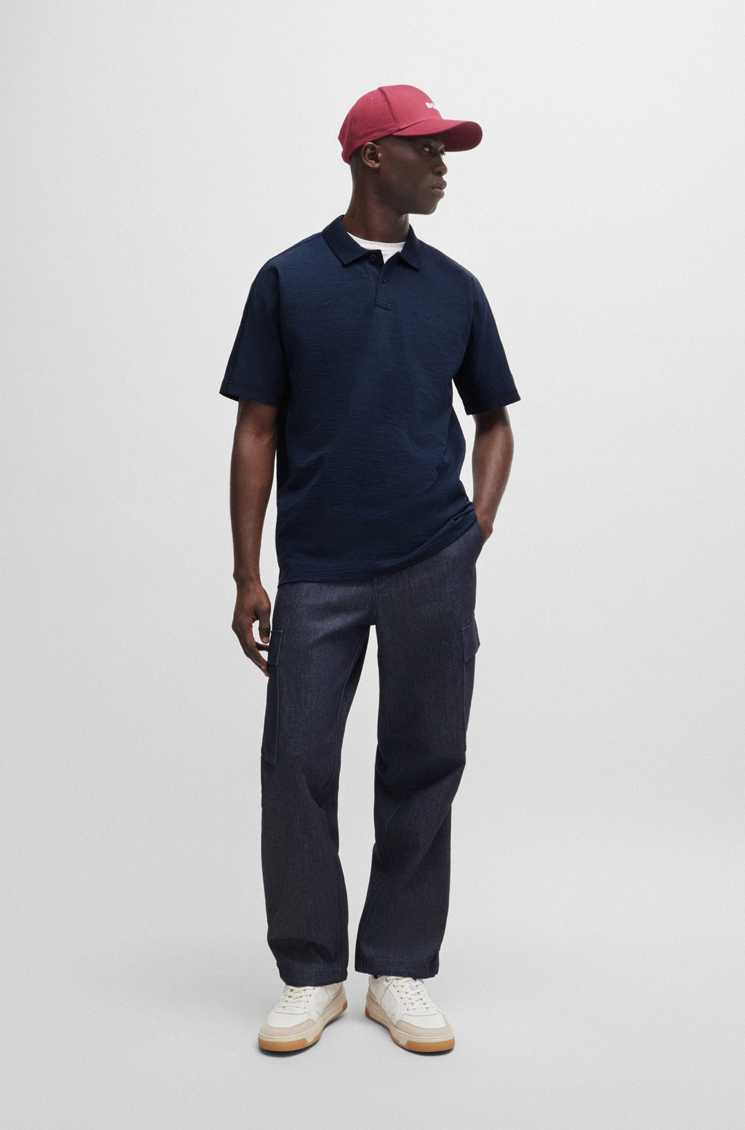 BOSS Polos Regular Fit in Cotton - PEDENIM 10262458 01-50522475- Concorde Fashion#color_blue-482