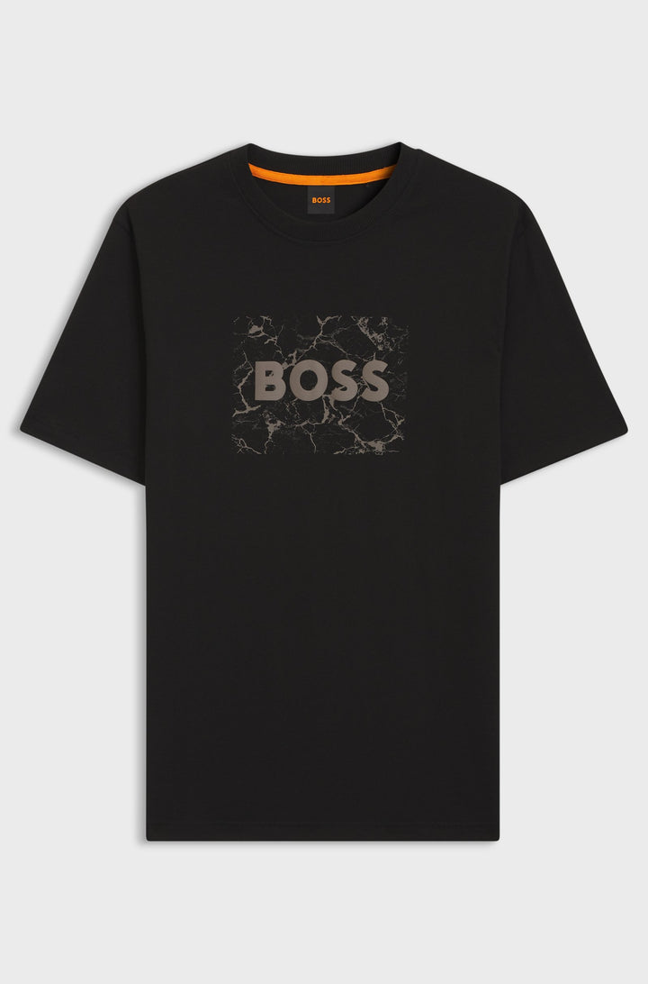 BOSS T-Shirts Regular Fit in Cotton - TE_LOGOSPACE 10262477 01-50539186- Concorde Fashion#color_black-001