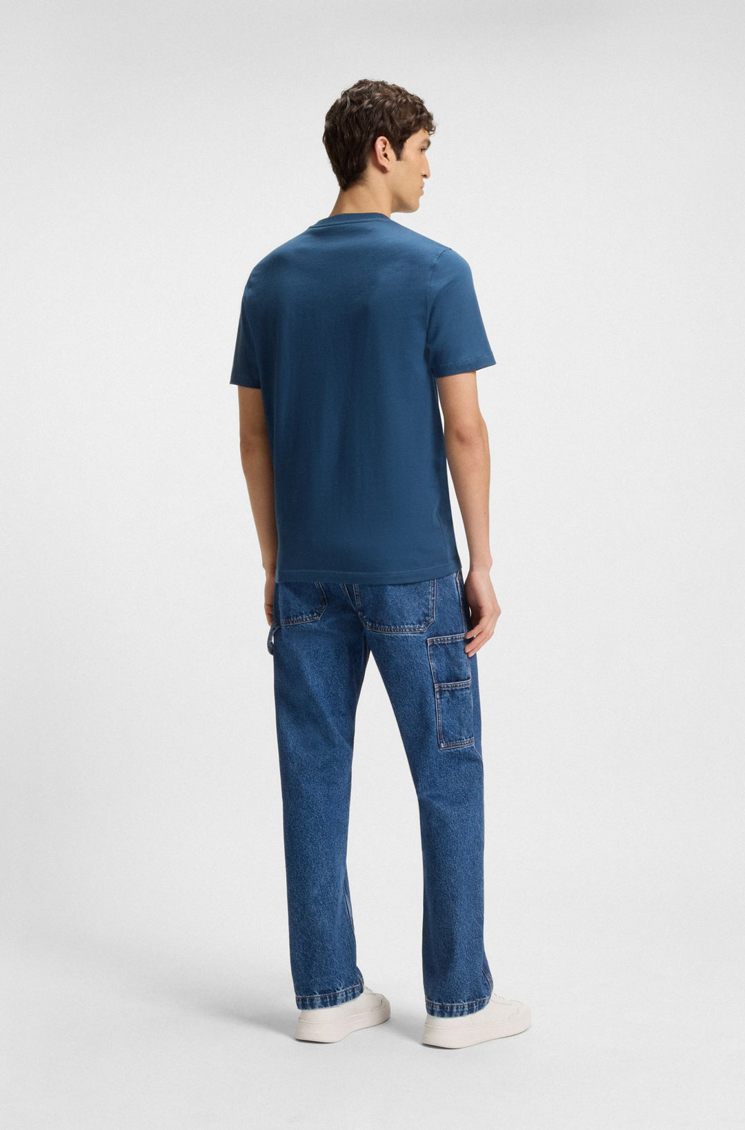 BOSS T-Shirts Regular Fit in Cotton - TE_LOGOSPACE 10262477 01-50539186- Concorde Fashion#color_blue-466