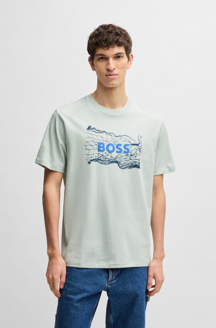 Tシャツ・カットソー Hugo Boss SS25 'Logospace' T-shirt (50539186 474) BOSS T-Shirts Regular Fit - TE_LOGOSPACE 50539186 from