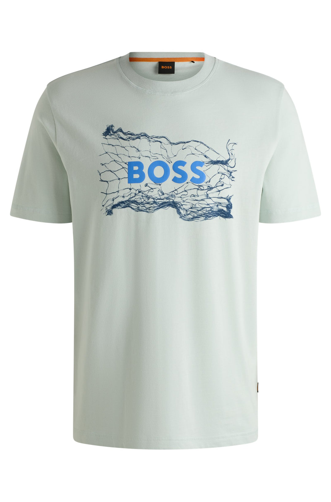 BOSS T-Shirts Regular Fit in Cotton - TE_LOGOSPACE 10262477 01-50539186- Concorde Fashion#color_blue-474