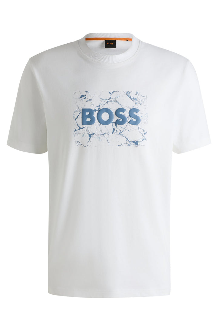 BOSS T-Shirts Regular Fit in Cotton - TE_LOGOSPACE 10262477 01-50539186- Concorde Fashion#color_white-100