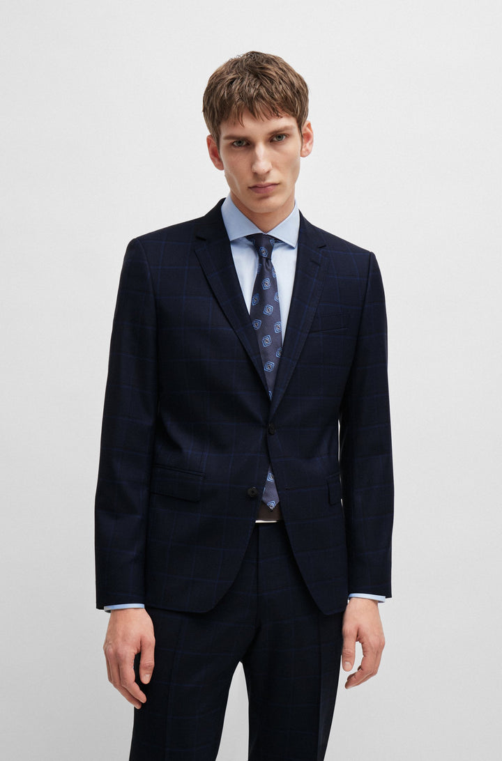BOSS Suits Slim Fit in Wool - H-HUGE-2PCS-224 10262480 01-50521674- Concorde Fashion#color_navy-404