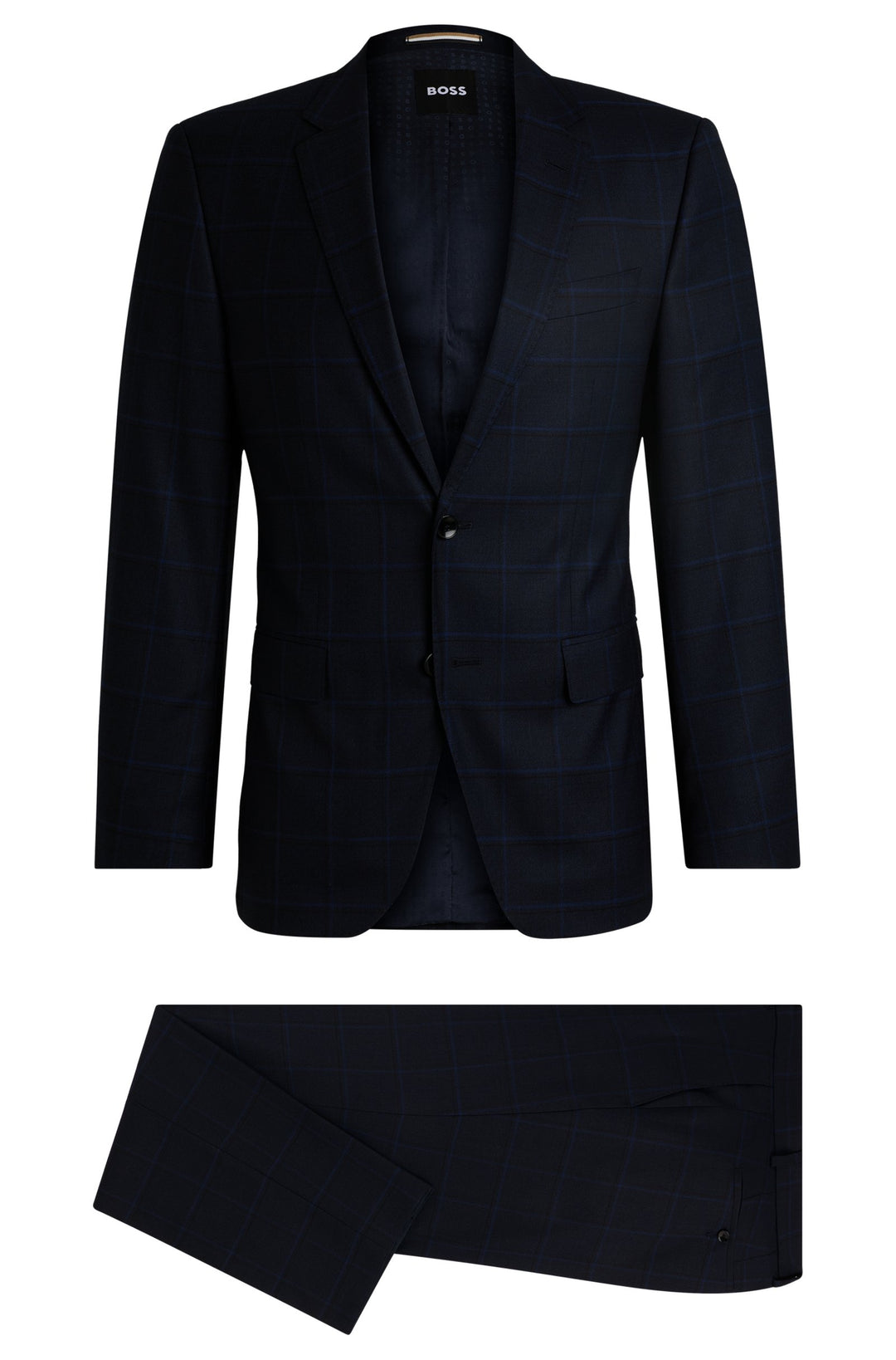 BOSS Suits Slim Fit in Wool - H-HUGE-2PCS-224 10262480 01-50521674- Concorde Fashion#color_navy-404