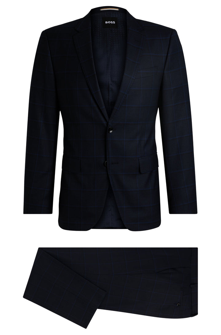 BOSS Suits Slim Fit in Wool - H-HUGE-2PCS-224 10262480 01-50521674- Concorde Fashion#color_navy-404