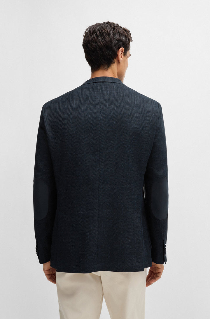 BOSS Blazers Regular Fit in Cotton Mix - C-JAYE-ELBOW-242 10262481 01-50521495- Concorde Fashion#color_navy-404