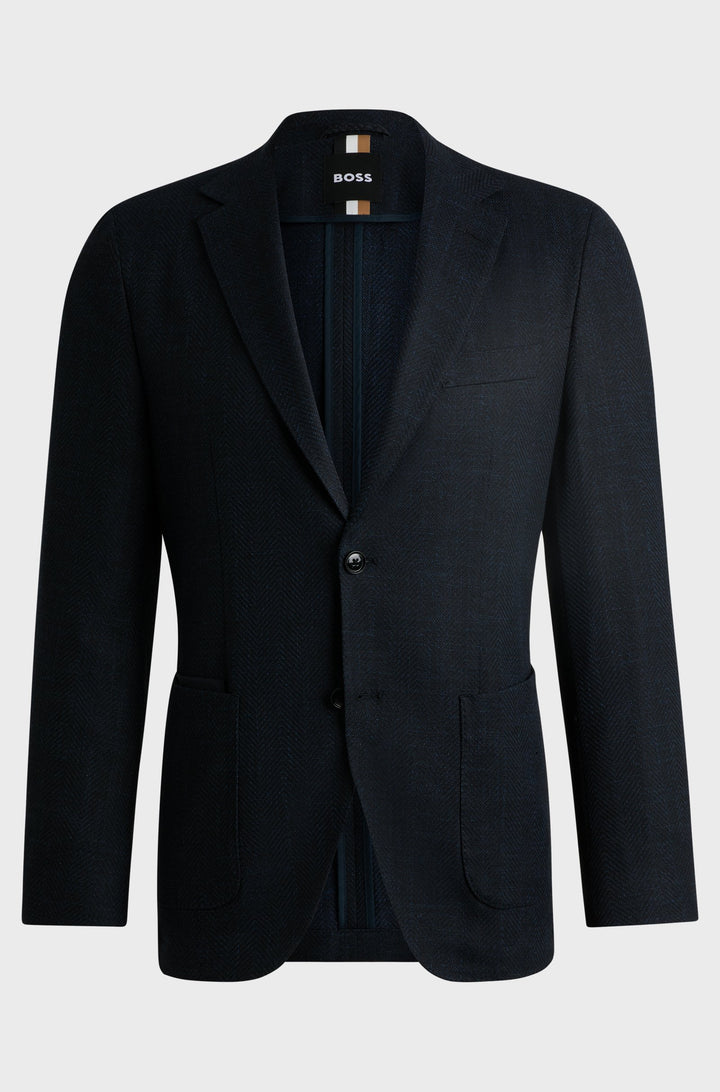 BOSS Blazers Regular Fit in Cotton Mix - C-JAYE-ELBOW-242 10262481 01-50521495- Concorde Fashion#color_navy-404