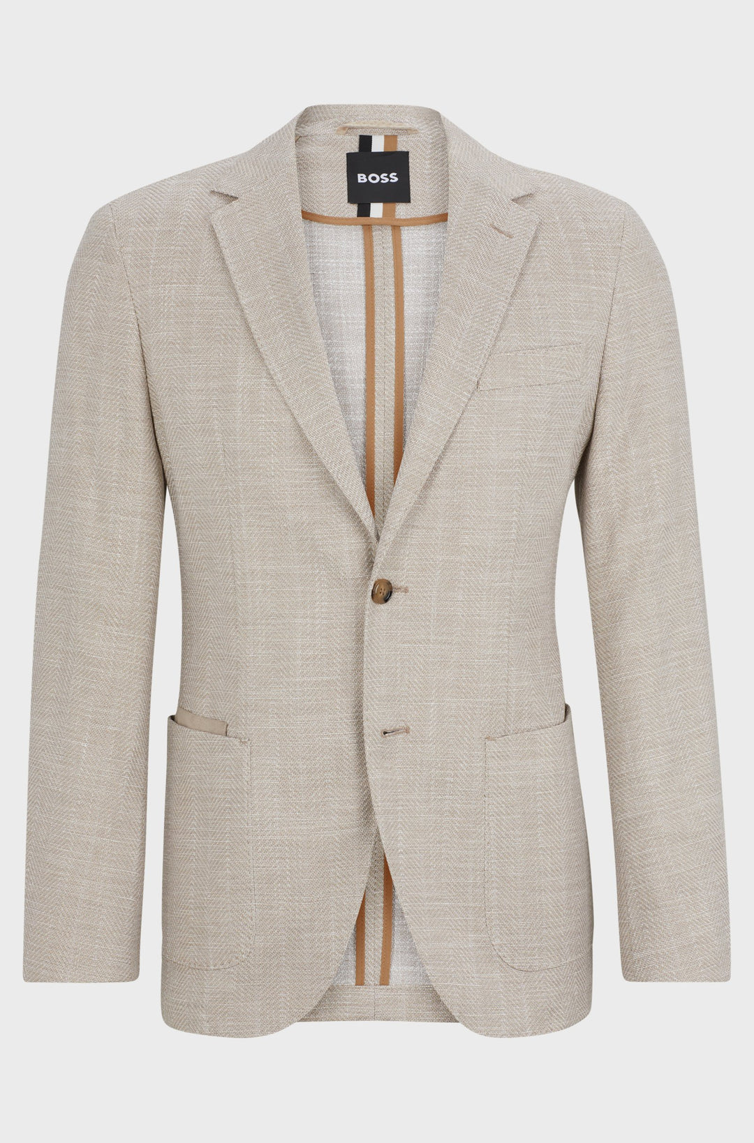 BOSS Blazers Regular Fit in Cotton Mix - C-JAYE-ELBOW-242 10262481 01-50521495- Concorde Fashion#color_beige-270