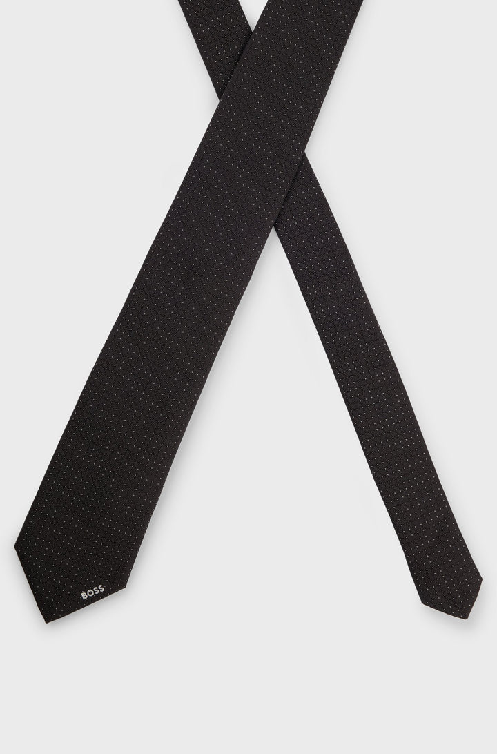 BOSS Ties  in Silk - H-TIE 7.5 CM-222 10262502 01-50521270- Concorde Fashion#color_black-001